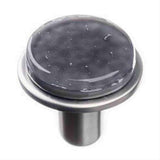 Sietto R-1301-SN Geomtric Round Slate Grey Knob Satin Nickel