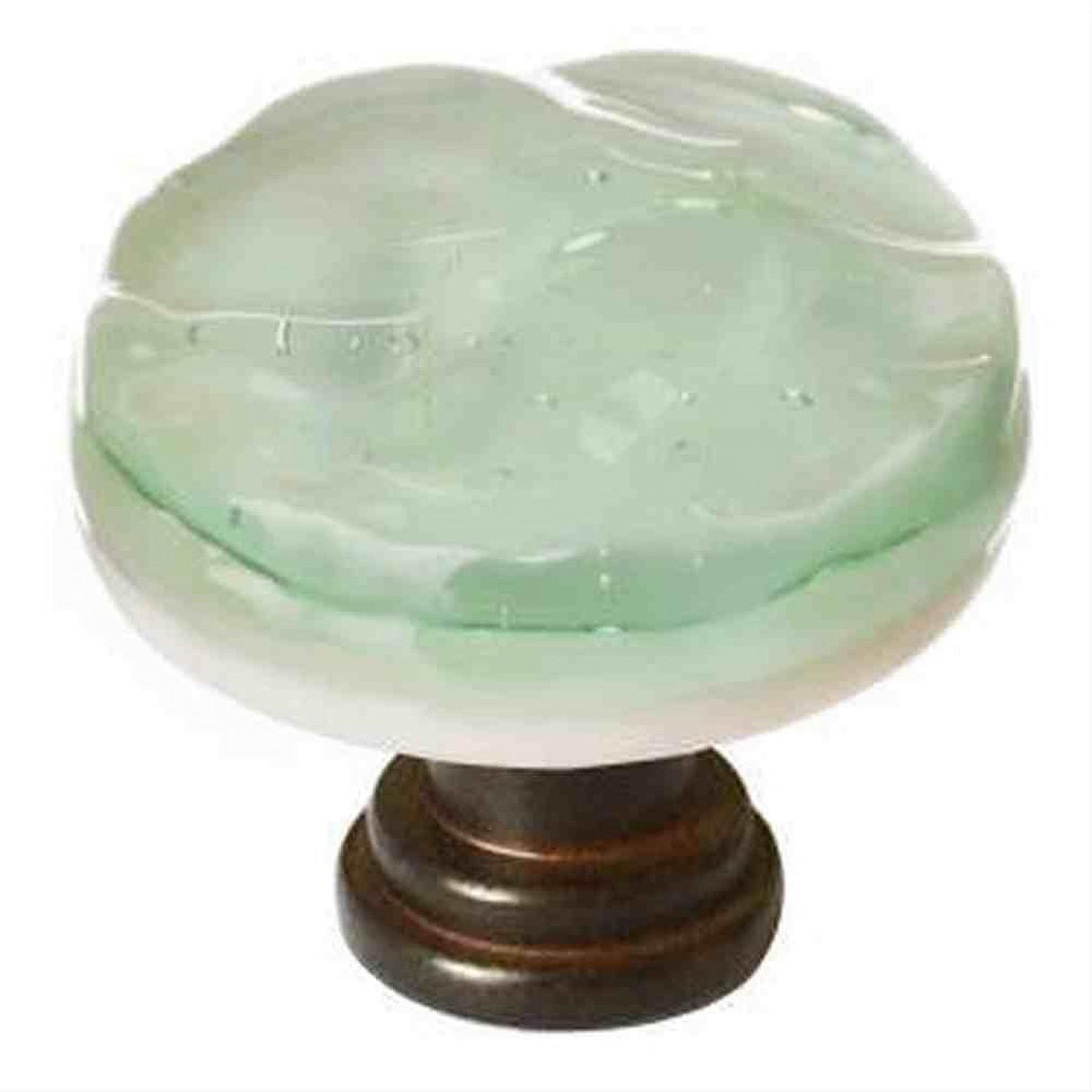 Sietto R-201-ORB Glacier Spruce Green Round Knob Oil Rubbed Bronze