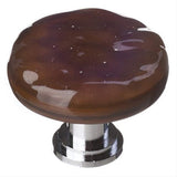 Sietto R-209-PC Glacier Woodland Brown Round Knob Polished Chrome