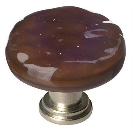 Sietto R-209-SN Glacier Woodland Brown Round Knob Satin Nickel