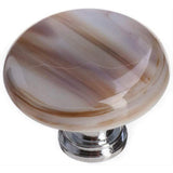 Sietto R-305-PC Cirrus White with Brown Round Knob Polished Chrome