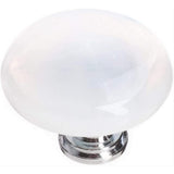 Sietto R-400-PC Cirrus White Round Knob Polished Chrome