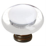 Sietto R-701-ORB Reflective White Round Knob Oil Rubbed Bronze