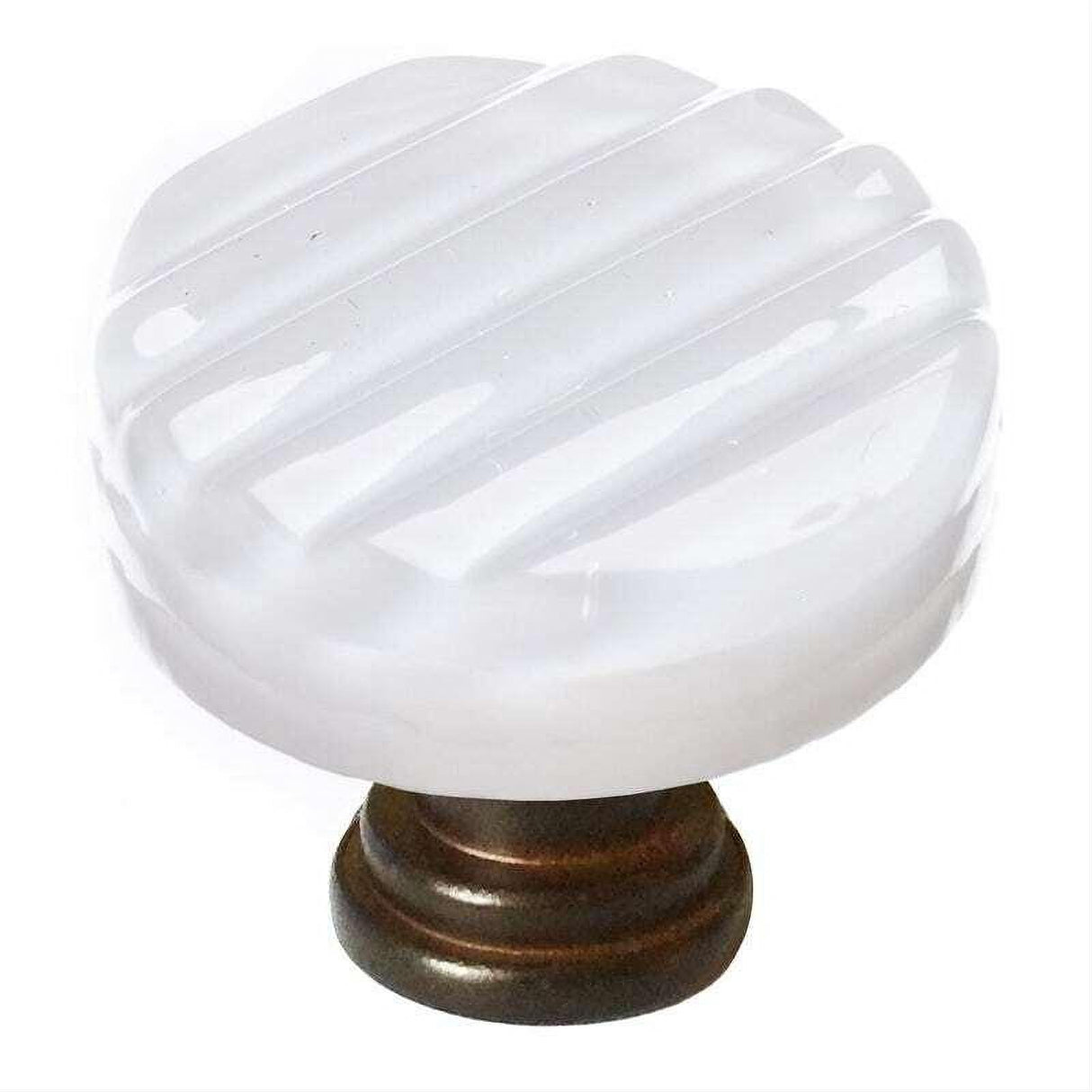 Sietto R-800-ORB Reed White Round Knob Oil Rubbed Bronze