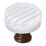 Sietto R-800-ORB Reed White Round Knob Oil Rubbed Bronze