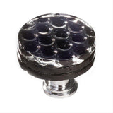 Sietto R-902-PC Honeycomb Black Round Knob Polished Chrome