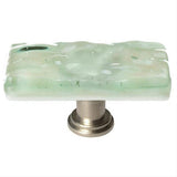Sietto SLK-201-SN Skinny Glacier Spruce Green Long Knob Satin Nickel