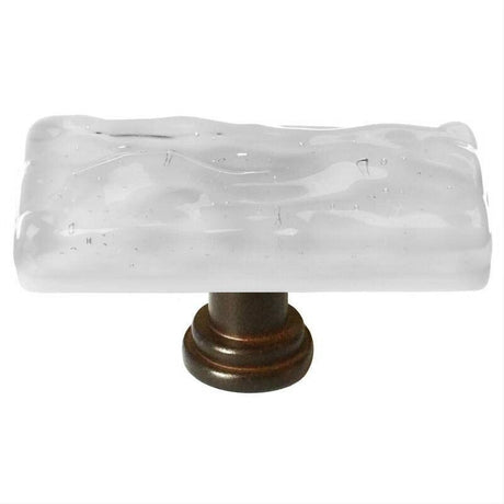 Sietto SLK-204-ORB Skinny Glacier Blue-Grey Long Knob Oil Rubbed Bronze