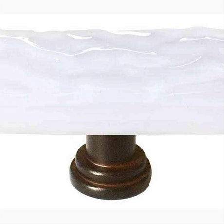 Sietto SLK-212-ORB Skinny Glacier White Long Knob Oil Rubbed Bronze