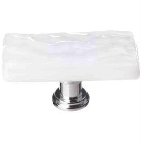 Sietto SLK-212-PC Skinny Glacier White Long Knob Polished Chrome