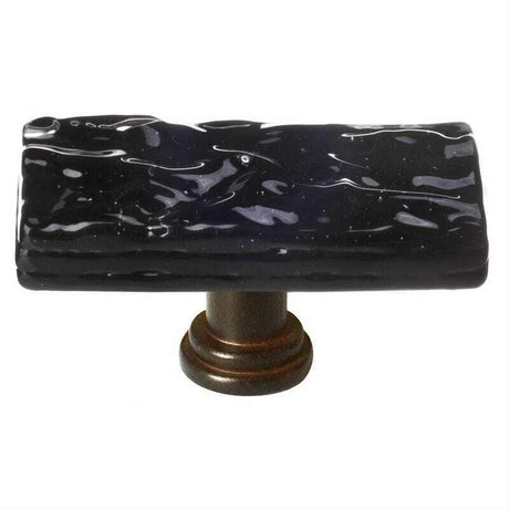 Sietto SLK-213-ORB Skinny Glacier Black Long Knob Oil Rubbed Bronze