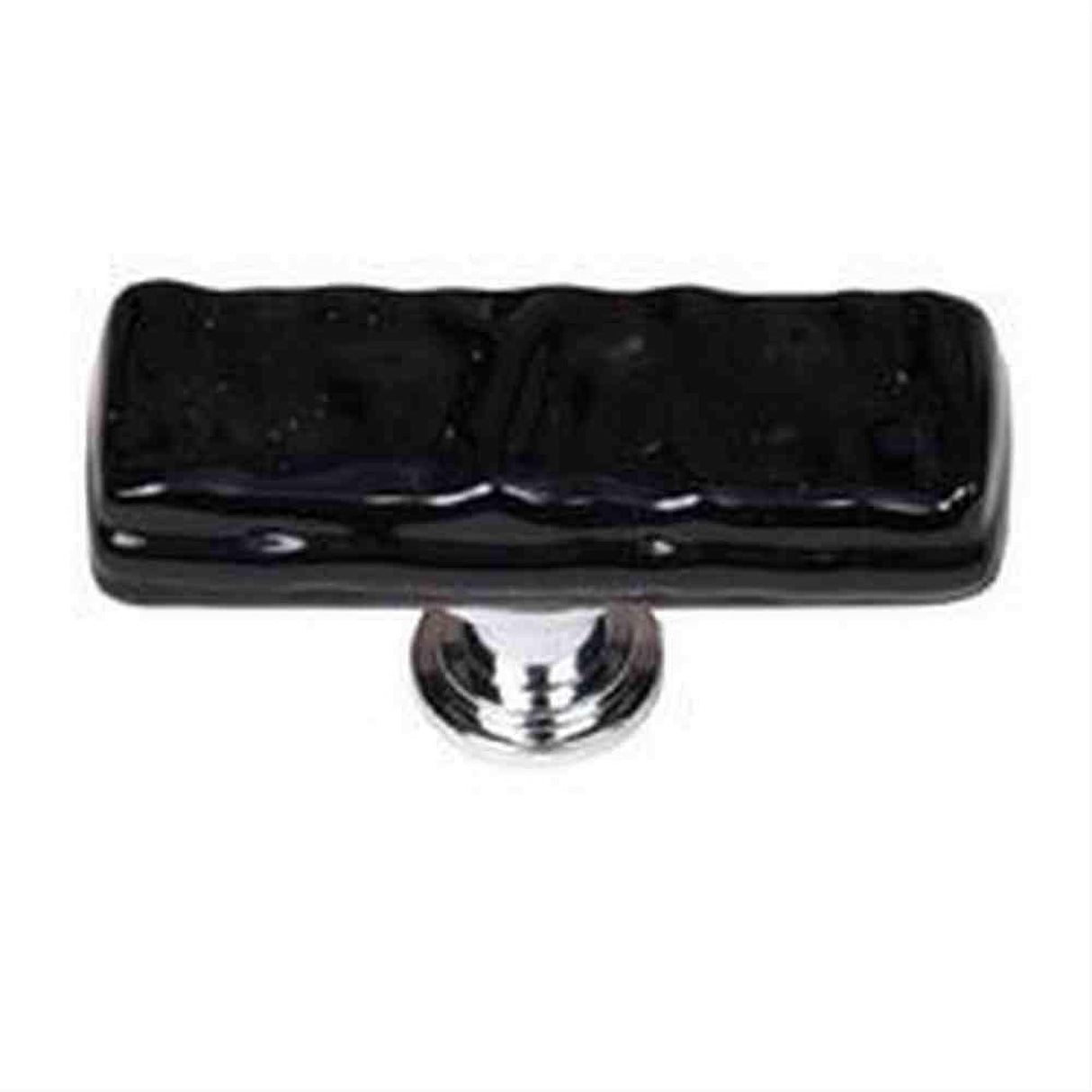 Sietto SLK-213-PC Skinny Glacier Black Long Knob Polished Chrome
