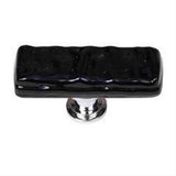 Sietto SLK-213-PC Skinny Glacier Black Long Knob Polished Chrome