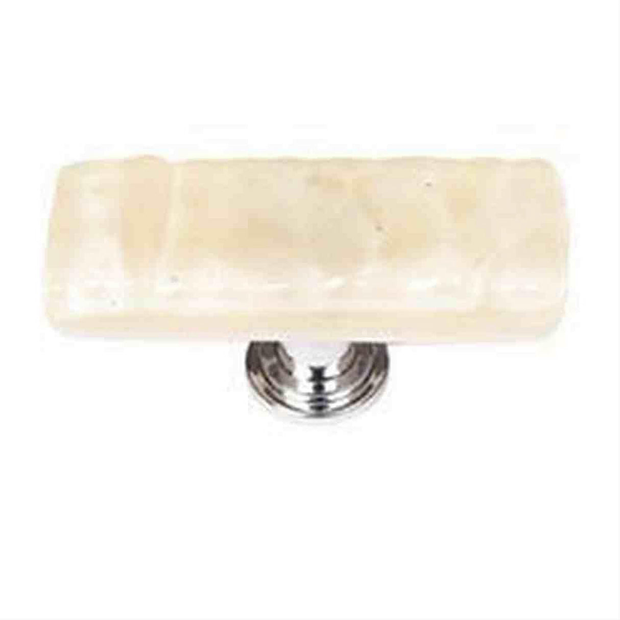 Sietto SLK-222-PC Skinny Glacier Pale Yellow Long Knob Polished Chrome