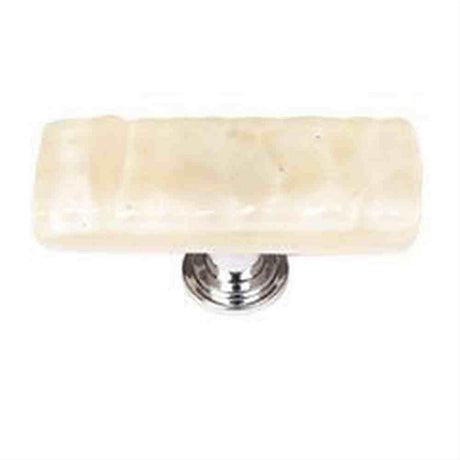 Sietto SLK-222-PC Skinny Glacier Pale Yellow Long Knob Polished Chrome