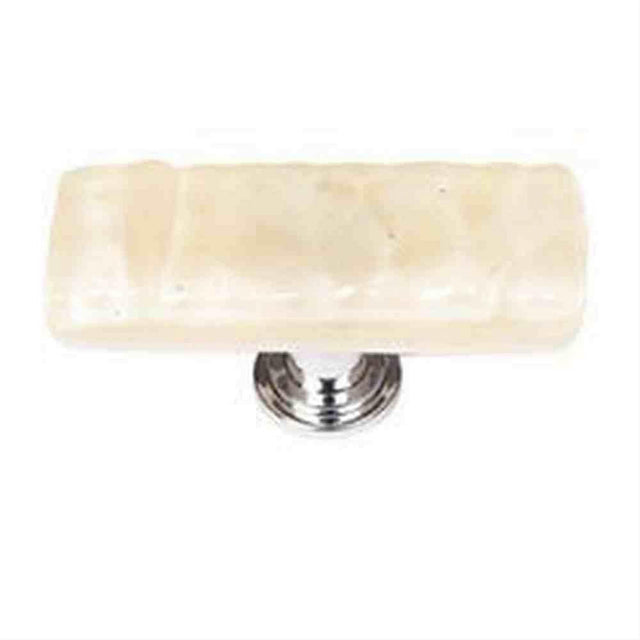 Sietto SLK-222-PC Skinny Glacier Pale Yellow Long Knob Polished Chrome
