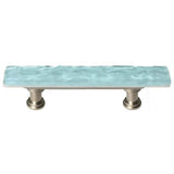 Sietto SP-208-SN Skinny Glacier Light Aqua Pull Satin Nickel