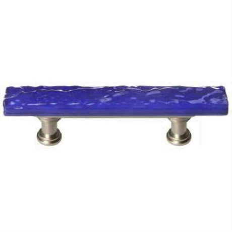 Sietto SP-221-SN Skinny Glacier Deep Cobalt Blue Pull Satin Nickel