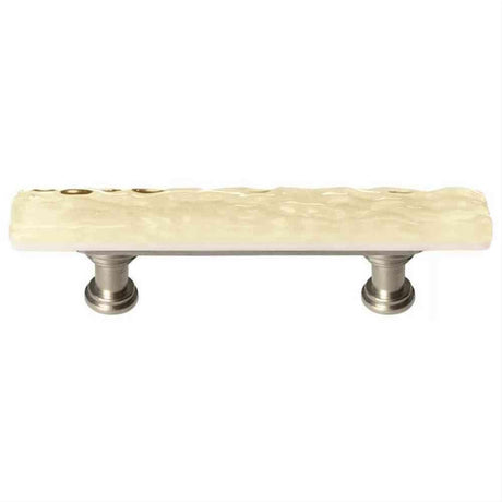 Sietto SP-222-SN Skinny Glacier Pale Yellow Pull Satin Nickel