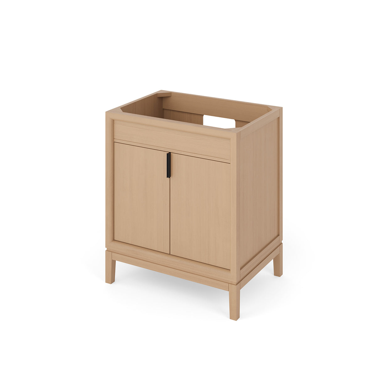 Jeffrey Alexander Theodora 30" Natural Oak Single Sink Bathroom Vanity with White Quartz Top - 8 in. Widespread Faucet Top - VKITTHE30NOWQR product image 2