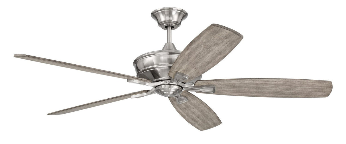 Craftmade SNT60BNK5 brushed polished nickel ceiling fan blades included