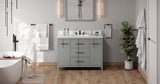 Jeffrey Alexander Katara 48" Grey Single Sink Bathroom Vanity with White Quartz Top - 8 in. Widespread Faucet Top product image 6