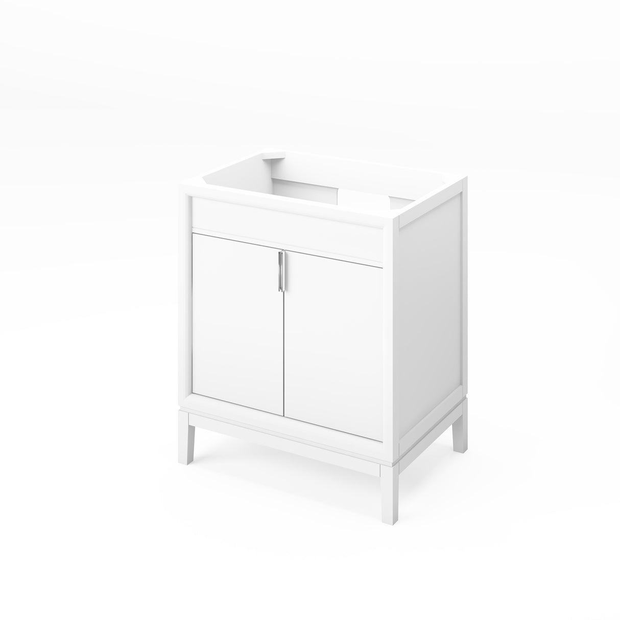 Jeffrey Alexander Theodora 30" White Single Sink Bathroom Vanity with White Carrara Marble Top - 8 in. Widespread Faucet Top product image 3