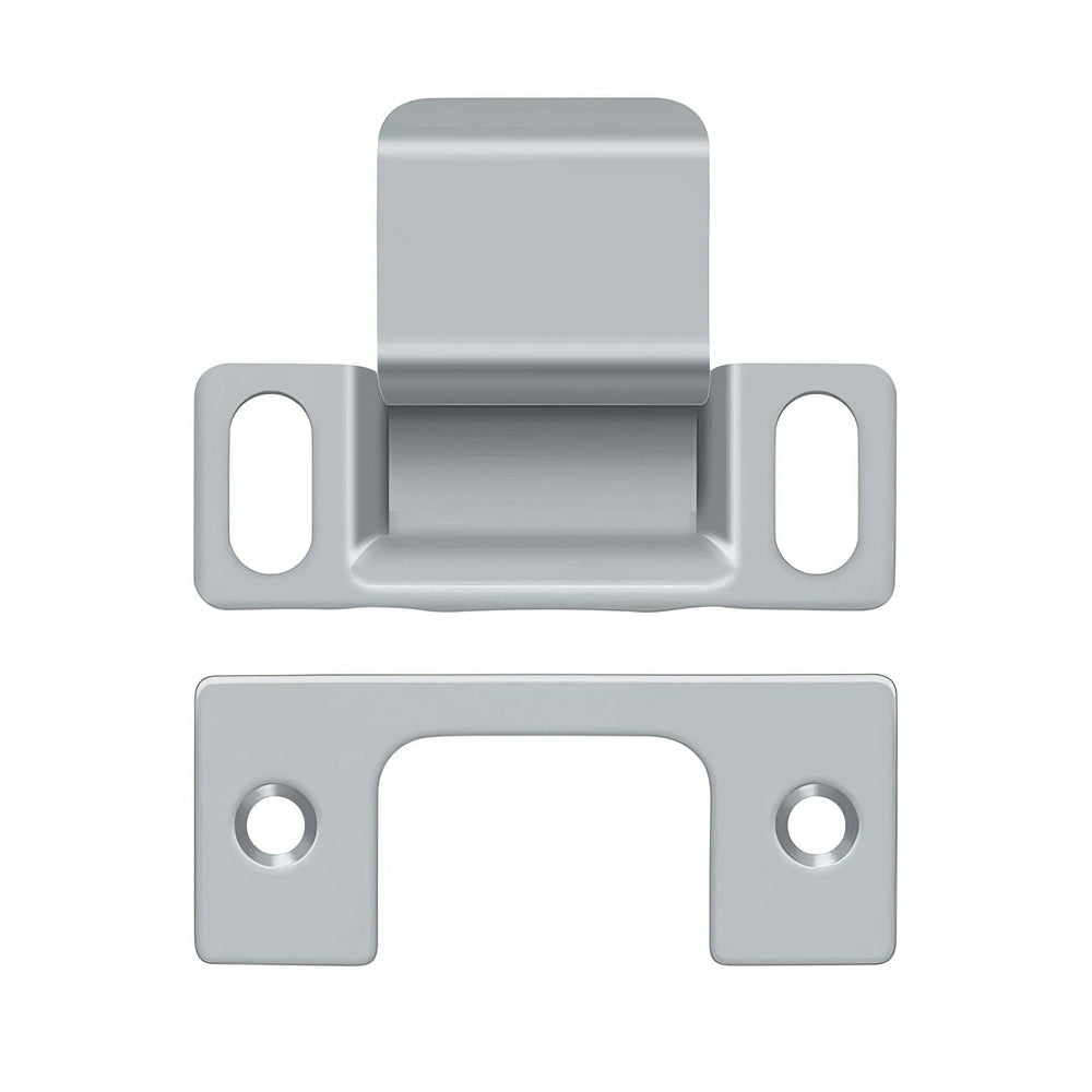 Deltana SP2751U26D satin chrome dust cup strike plate