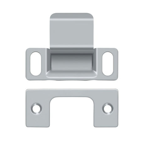 Deltana SP2751U26D satin chrome dust cup strike plate