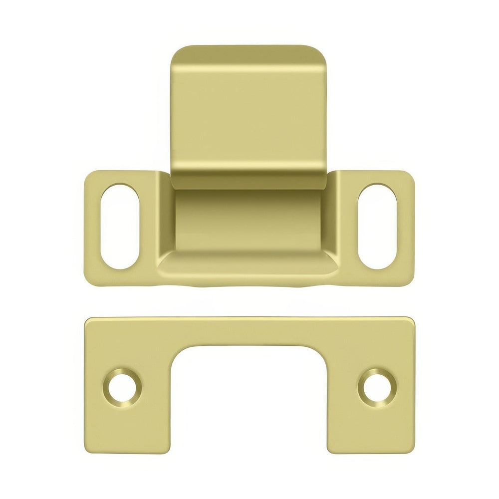 Deltana SP2751U3 polished brass dust cup strike plate