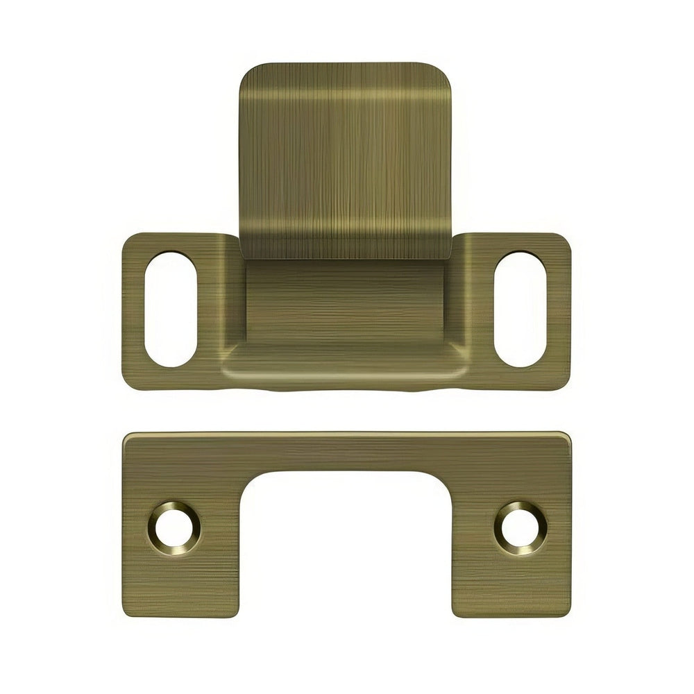 Deltana SP2751U5 antique brass dust cup strike plate