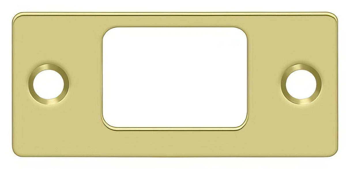 Deltana SP2753U3 polished brass deadbolt strike plate