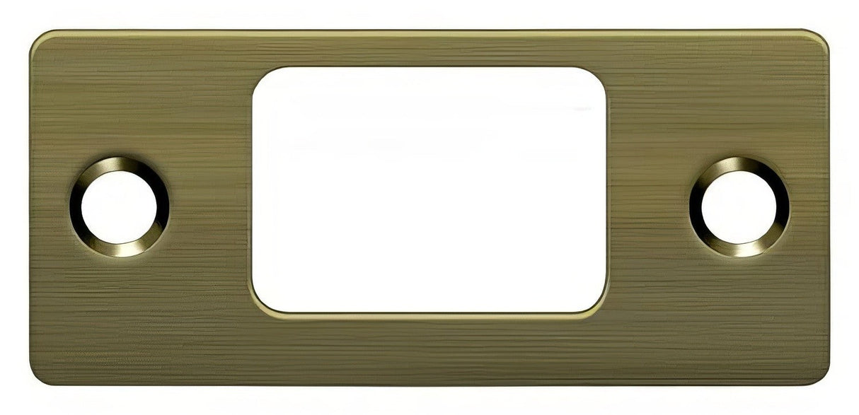 Deltana SP2753U5 antique brass deadbolt strike plate