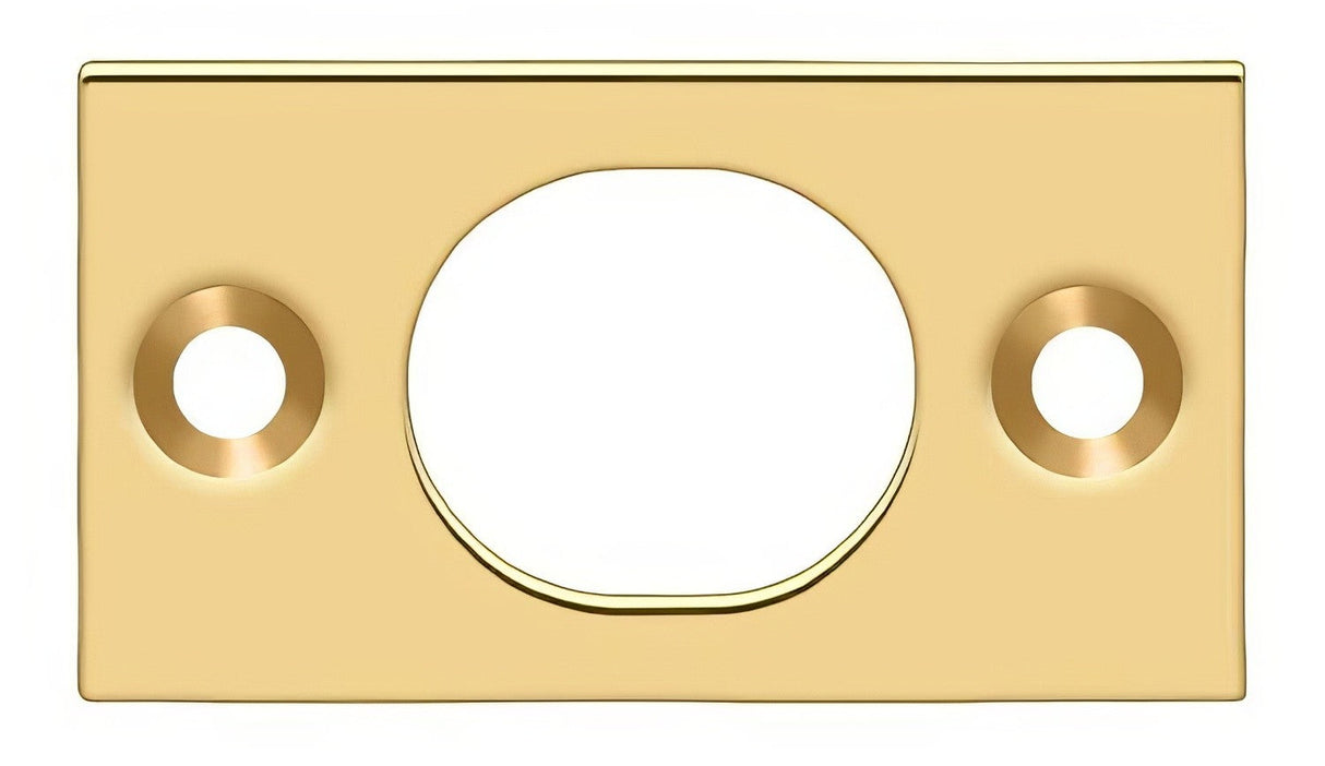 Deltana SP6FBCR003 lifetime polished brass strike plate