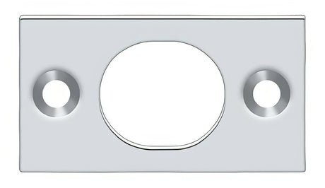 Deltana SP6FBU26D strike plate in satin stainless, additional view