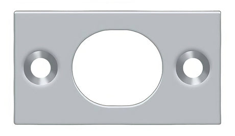 Deltana SP6FBU26D strike plate in satin stainless, additional view