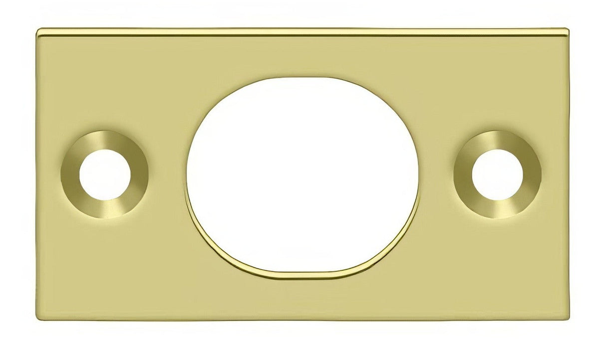 Deltana SP6FBU3 polished brass strike plate