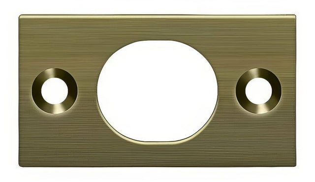 Deltana SP6FBU5 strike plate in satin stainless, additional view