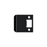 Deltana SPE250U19 black extended lip strike plate