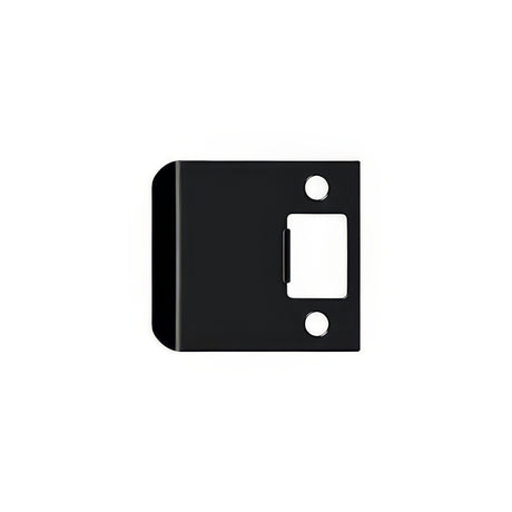 Deltana SPE250U19 black extended lip strike plate