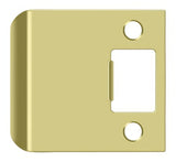 Deltana SPE250U3 polished brass extended lip strike plate