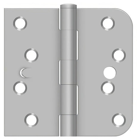 Deltana SS44058TA32D-RH door hinge in satin stainless, front view