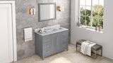 Jeffrey Alexander Cade 48" Grey Single Sink Bathroom Vanity with White Carrara Marble Top - 8 in. Widespread Faucet Top product image 7