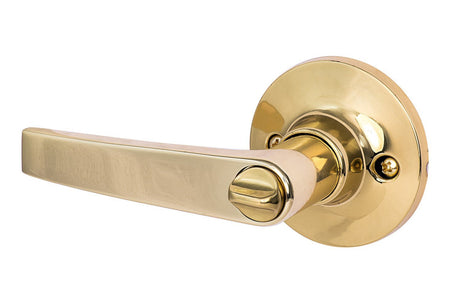 Sure-Loc CD102 3 polished brass privacy door lever