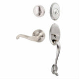 Sure-Loc Hardware Sure-Loc AN507-SG LH 15-LH Aspen Handleset with Sage Lever Left Hand Handleset Trim Satin Nickel