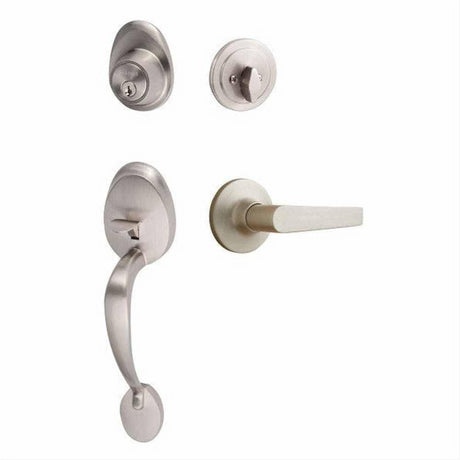 Sure-Loc Hardware Sure-Loc AT507-CD 15 Alta Handleset with Cedar Handleset Trim Satin Nickel