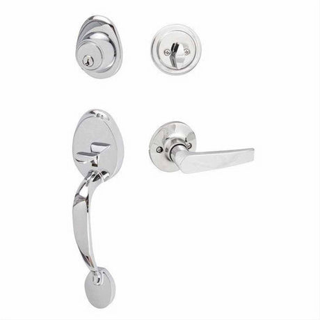 Sure-Loc Hardware Sure-Loc AT507-CD 26 Alta Handleset with Cedar Handleset Trim Polished Chrome