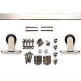 Sure-Loc Hardware Sure-Loc BARN-2KIT96 15 96 Top Mounted Roller Inch Barn Door Track System Satin Nickel
