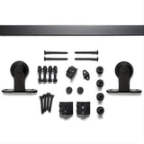 Sure-Loc Hardware Sure-Loc BARN-2KIT96 FBL 96 Top Mounted Roller Inch Barn Door Track System Flat Black