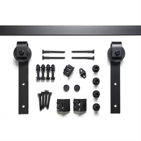 Sure-Loc Hardware Sure-Loc BARN-KIT72 FBL 72 Inch Barn Door Track System Flat Black